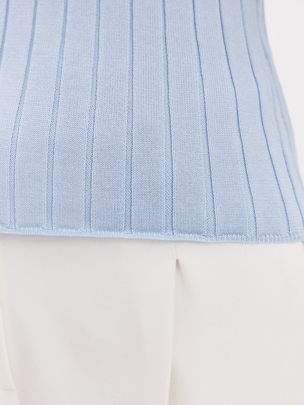 Вега джемпер (поло) трикотажный (голубой, 44-46)