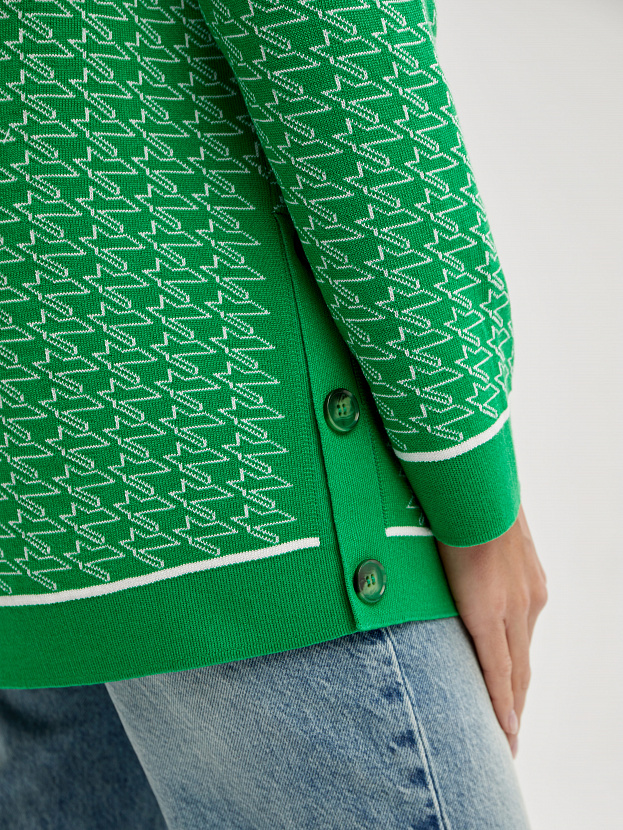 Сандро кардиган трикотажный (ярко-зеленый, 44-46)