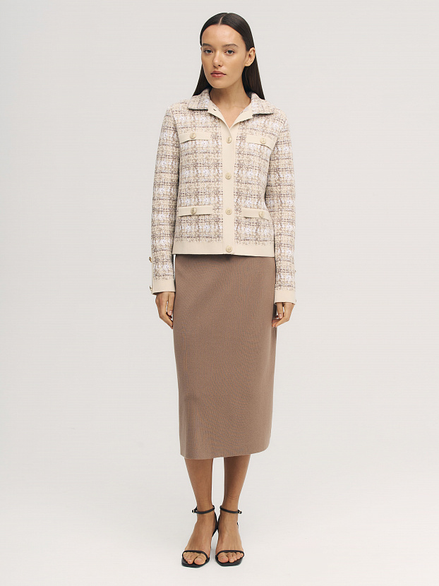 Моне юбка трикотажная (какао, 46)