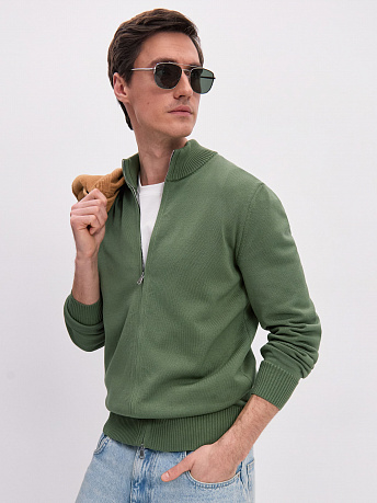 Кардиган мужской на молнии из хлопка