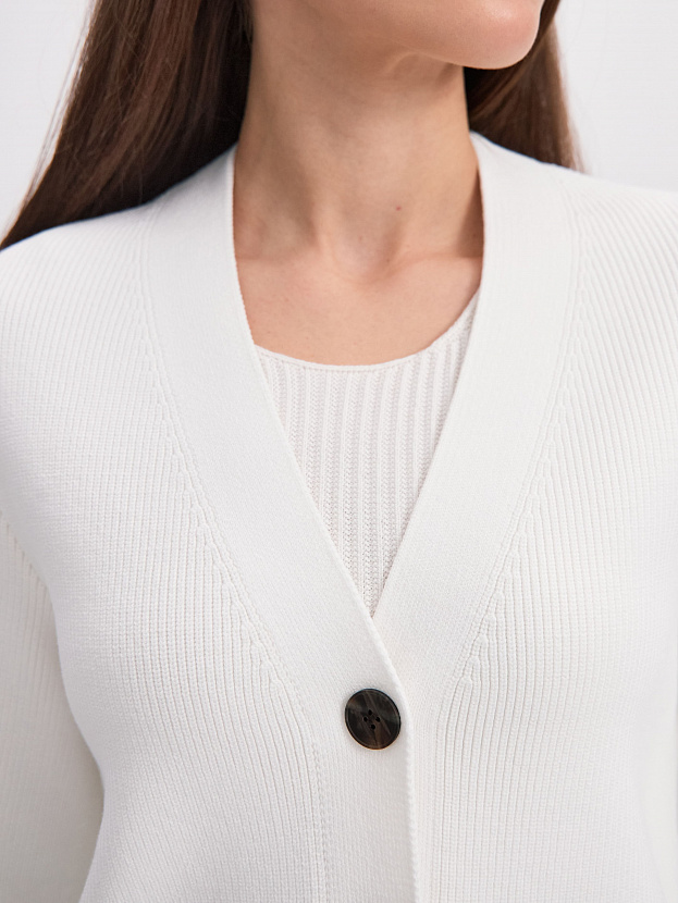 Родос кардиган трикотажный (белый, 44-46)