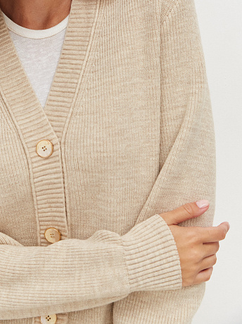 Кардиган на пуговицах с шерстью мериноса Блюз