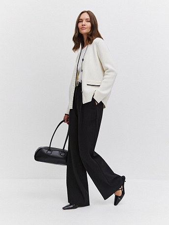 Кардиган из шерсти мериноса и мохера Амега