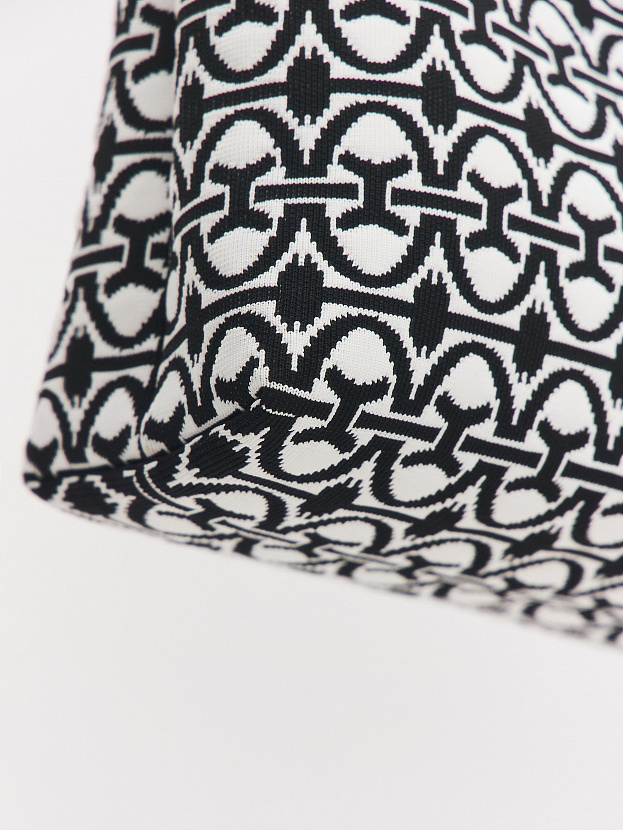 Сумка жаккардовая 2025-К01 (черный/белый)