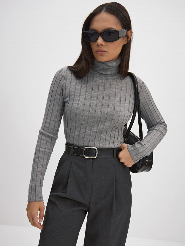 Веста водолазка трикотажная (серый меланж, 44-46)