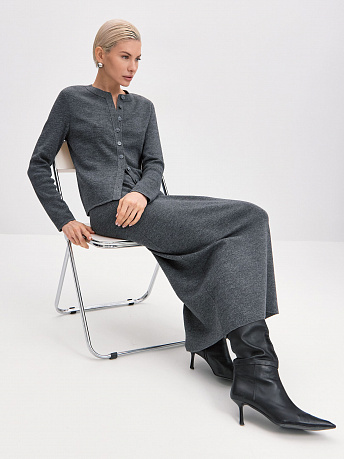 Кардиган с люрексом из шерсти мериноса Розалин