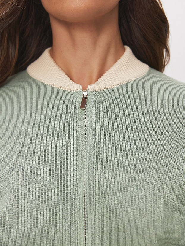 Сиетл джемпер (бомбер) трикотажный (светло-зеленый, 44-46)