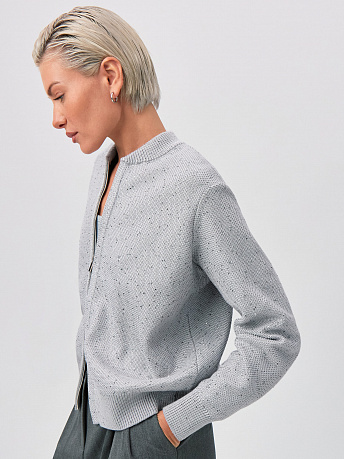 Бомбер из хлопка с пайетками Рио