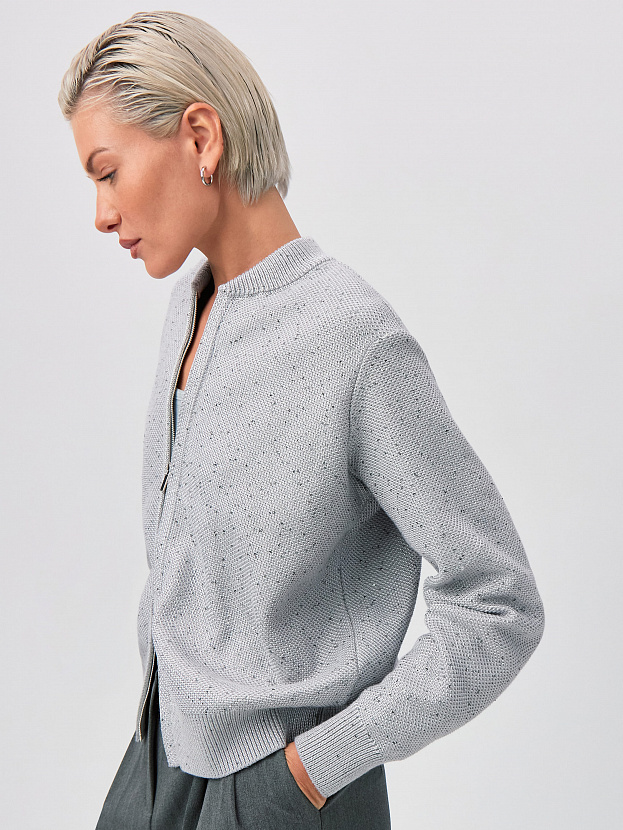 Рио кардиган (бомбер) трикотажный (св. серый, 44-46)