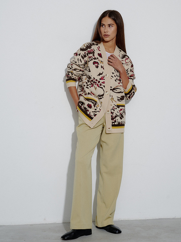 Горизонт кардиган трикотажный (кремовый, 44-46)