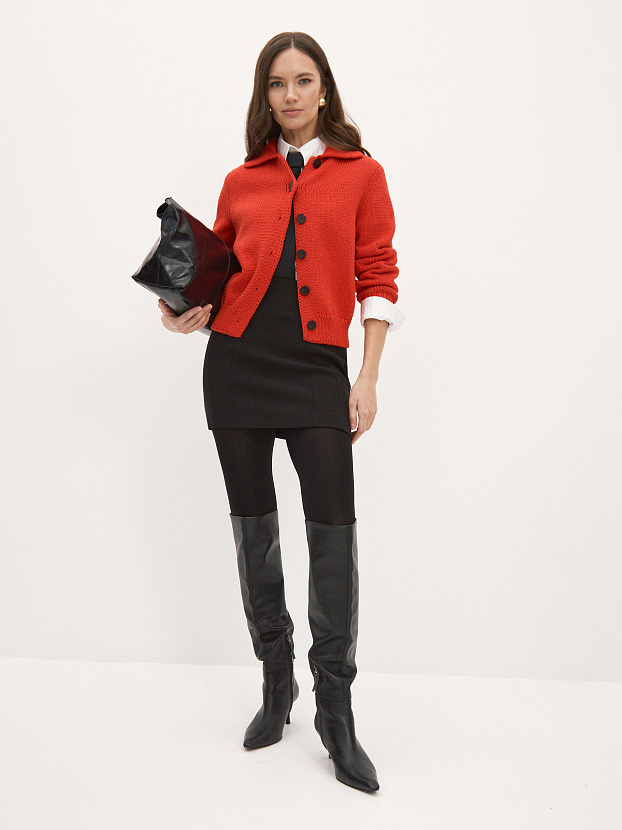 Клауди кардиган трикотажный (красный, 44-46)