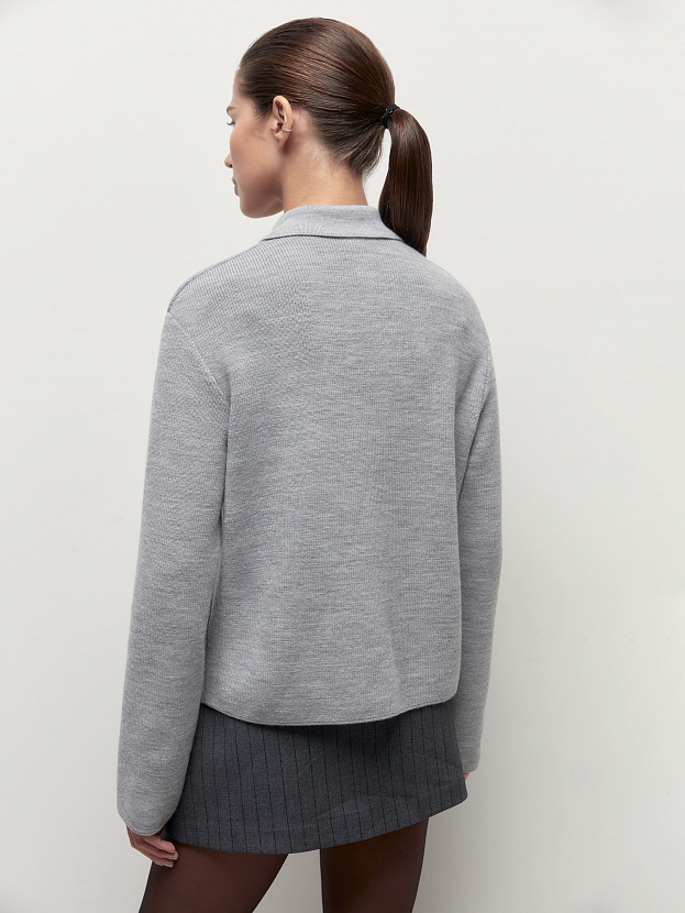 Крафт джемпер трикотажный (светлый маренго, 44-46)