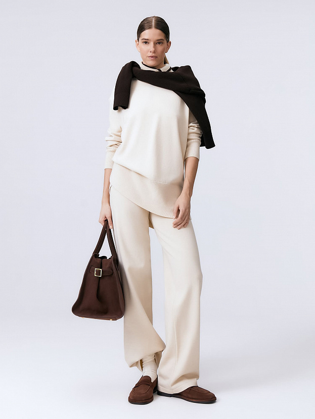 Сатурн костюм (джемпер+брюки) трикотажный (кремовый, 40-42/164-170)