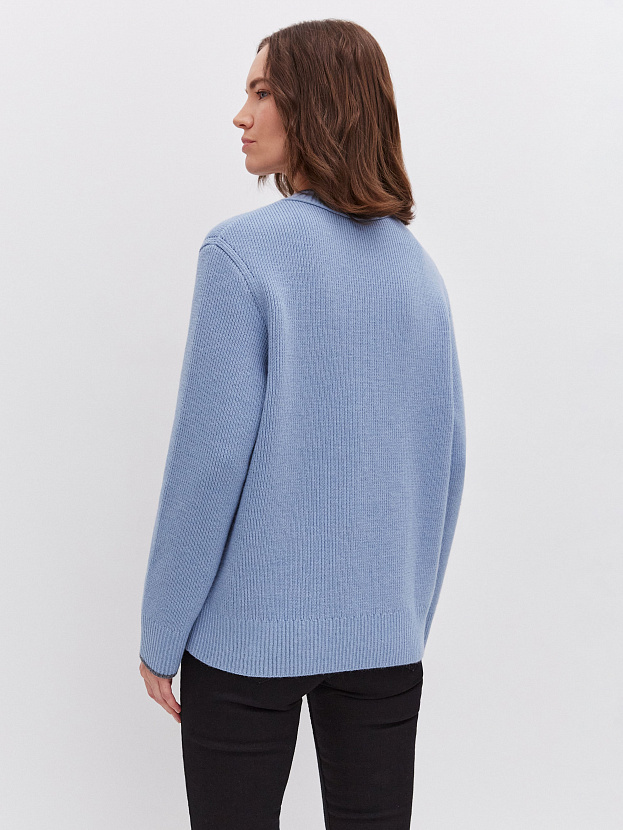 Амега кардиган трикотажный (серо-голубой, 44-46)