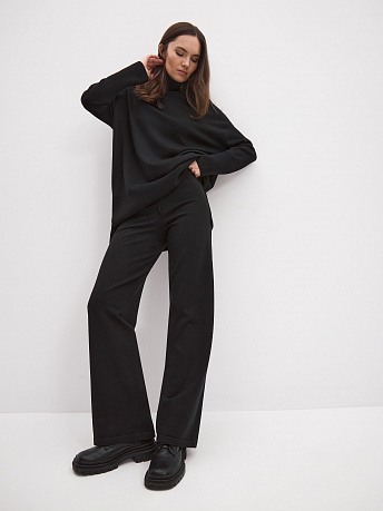 Брюки с шерстью мериноса и вискозой Сатурн