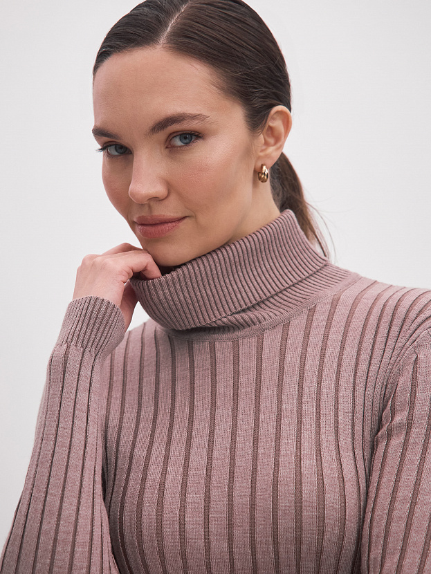 Китон водолазка трикотажная (розовато-серый, 44-46)