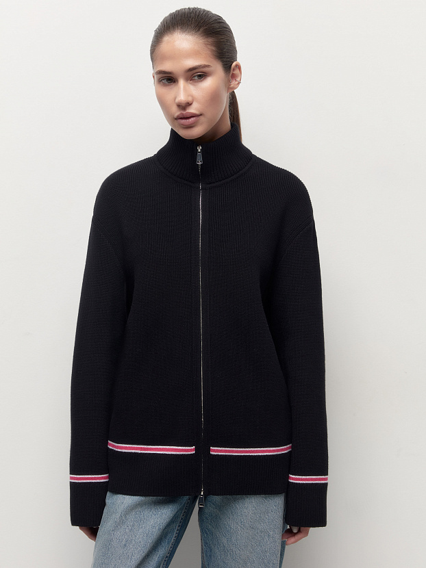 Бельгия джемпер трикотажный (черный, 44-46)