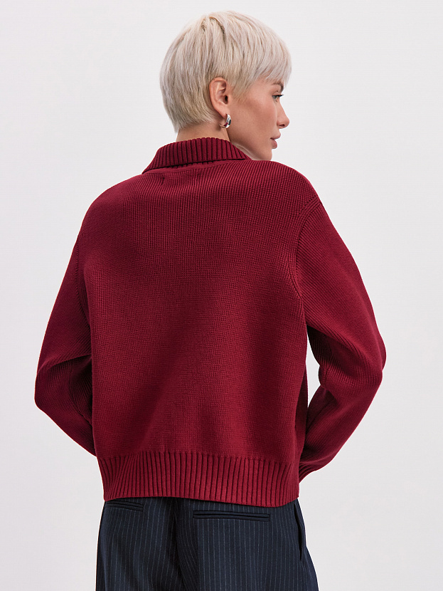 Гранд джемпер (бомбер) трикотажный (вишневый, 44-46)