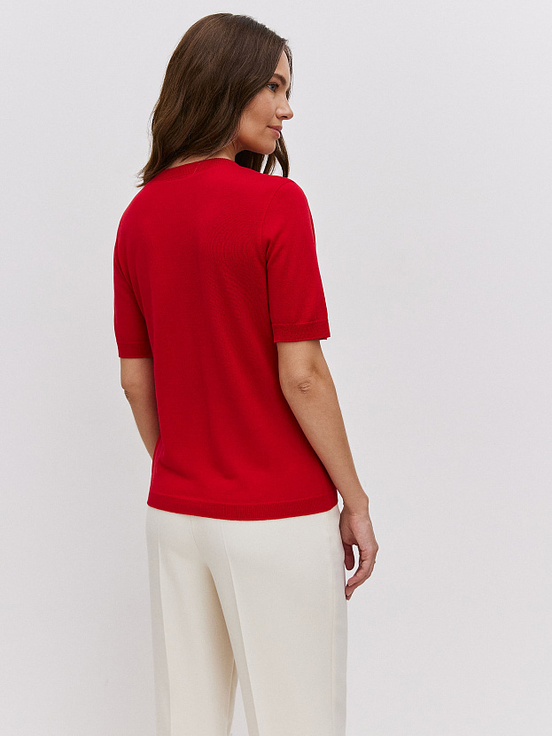 Адель джемпер (футболка) трикотажный (красный, 44-46)