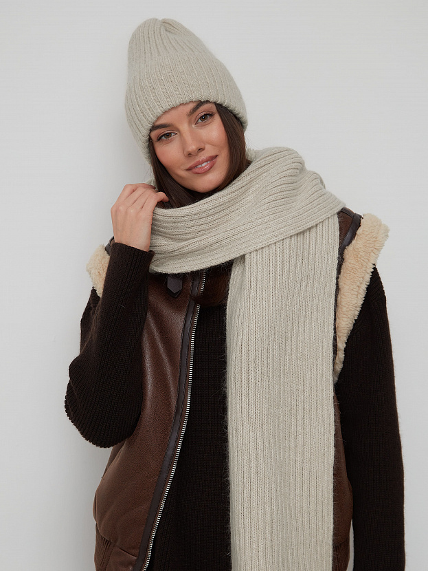 Нуга шапка трикотажная (песочный, 56-58)