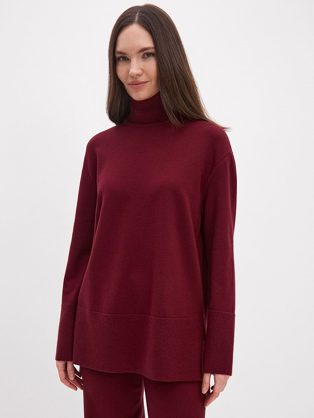 Сатурн костюм (джемпер+брюки) трикотажный (бордо, 40-42/164-170)