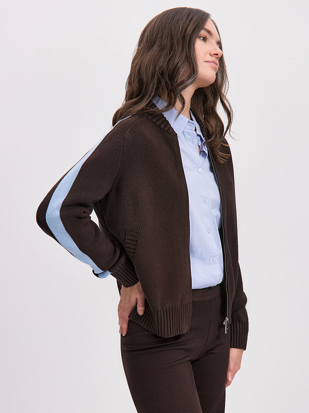 Энджел джемпер (бомбер) трикотажный (шоколадный, 44-46)