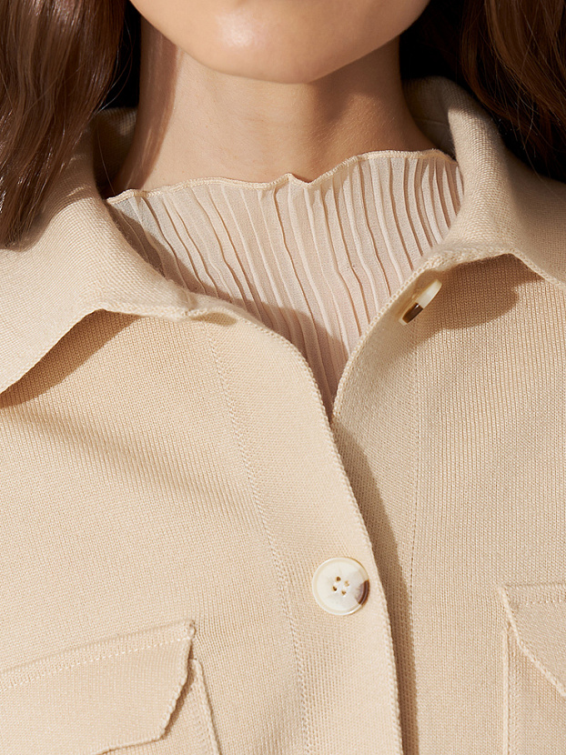 Джем кардиган (рубашка) трикотажный (кремовый, 44-46)