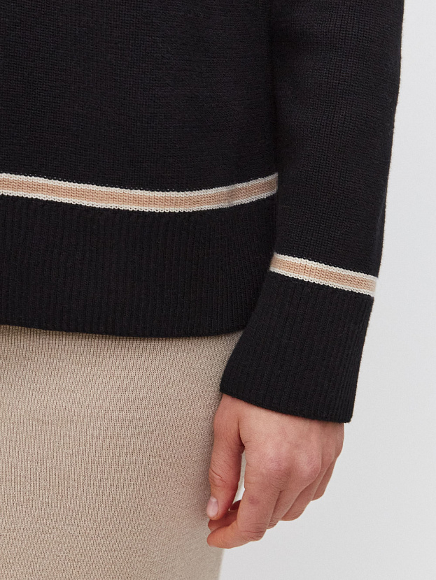 Бельгия джемпер трикотажный (черный/золото, 44-46)