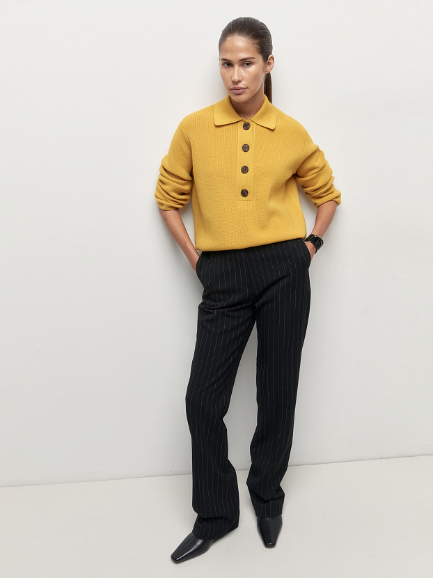 Крафт джемпер трикотажный (охра, 44-46)