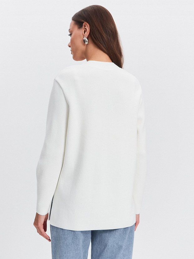 Родос кардиган трикотажный (белый/серебро, 44-46)