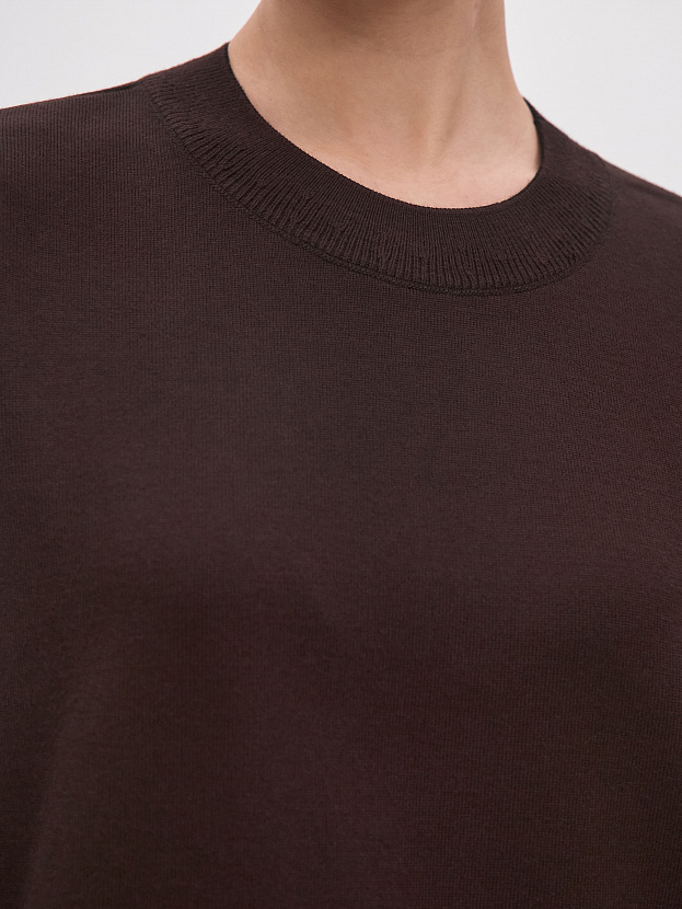 Стрит джемпер трикотажный (т. коричневый, 44-46)