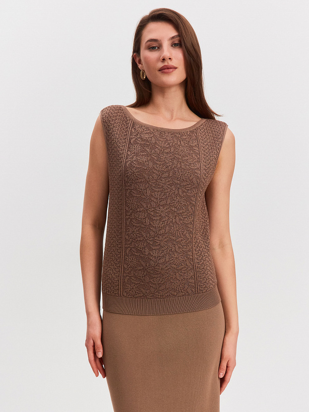 Шарлиз1 джемпер трикотажный (какао, 44-46)