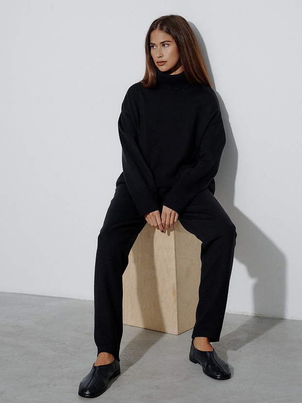 Вест брюки трикотажные (черный, 44-46/164-170)