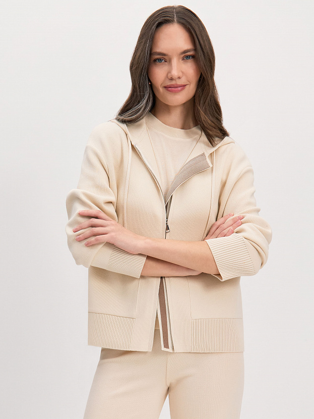 Паула джемпер (бомбер) трикотажный (кремовый, 44-46)