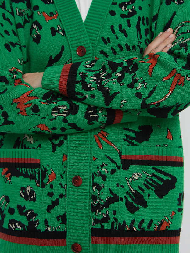 Горизонт кардиган трикотажный (ярко-зеленый, 44-46)