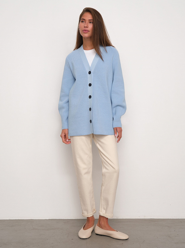 Родос кардиган трикотажный (голубой, 44-46)