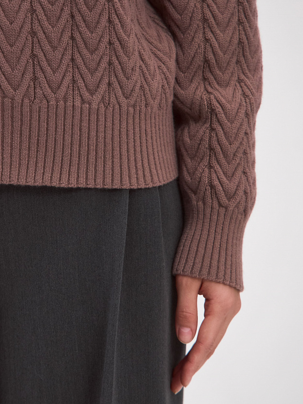 Веллес джемпер (бомбер) трикотажный (коричневый, 44-46)