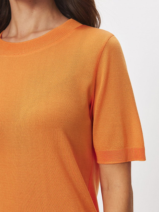 Адель джемпер (футболка) трикотажный (абрикосовый, 44-46)