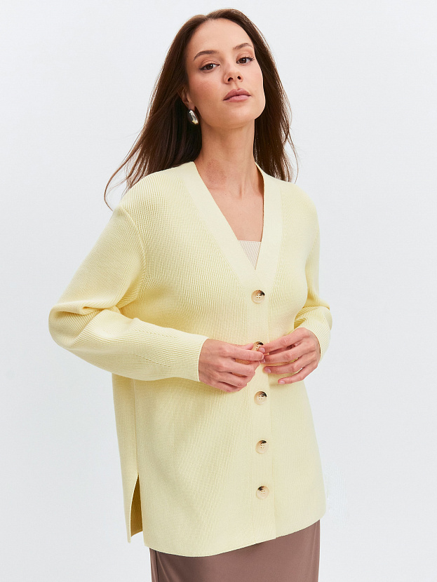 Родос кардиган трикотажный (бледно-желтый, 44-46)