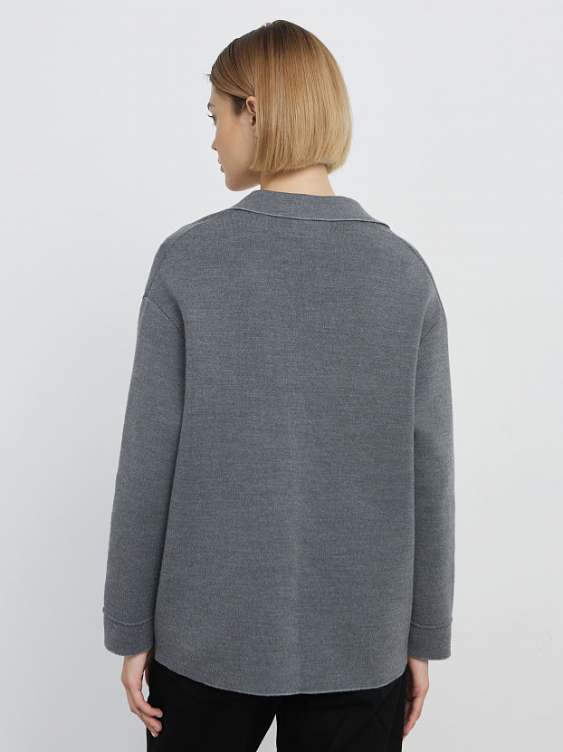 Фарго пиджак трикотажный (серый меланж, 44-46)