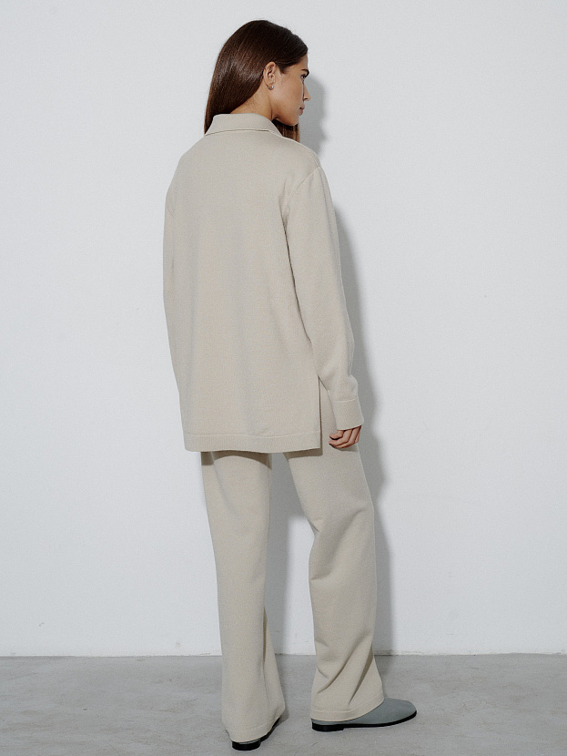 Джемми костюм ( рубашка+брюки ) трикотажный (светло-песочный, 40-42/164-170)