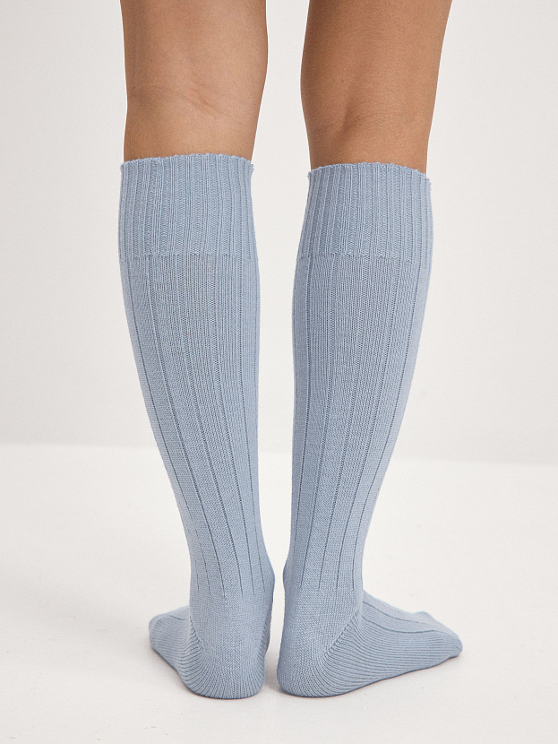 Гольфы трикотажные Степ (небесно-голубой, 36-40)