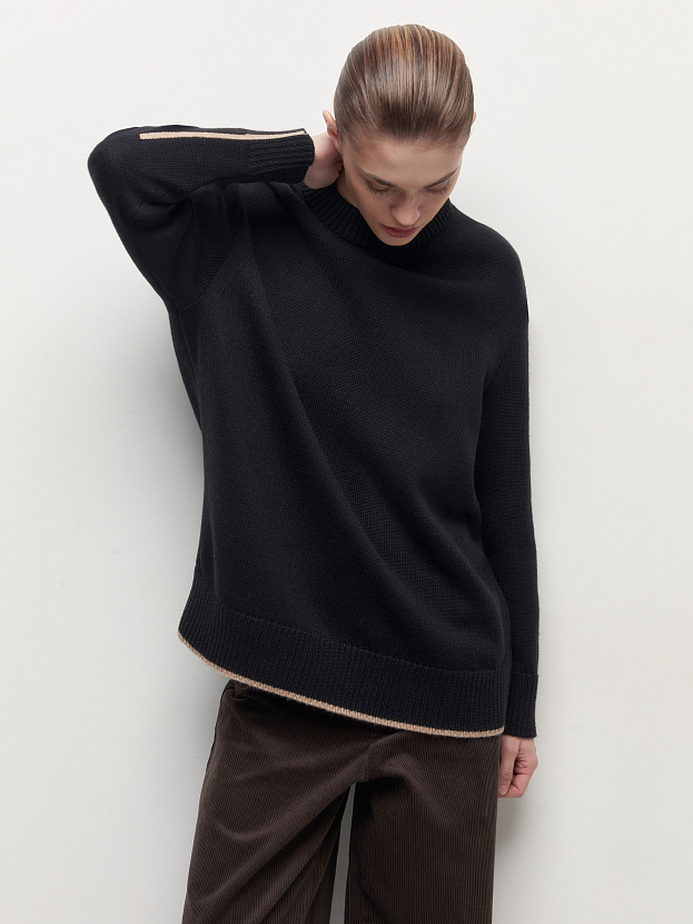 Кураж джемпер трикотажный (черный, 44-46)