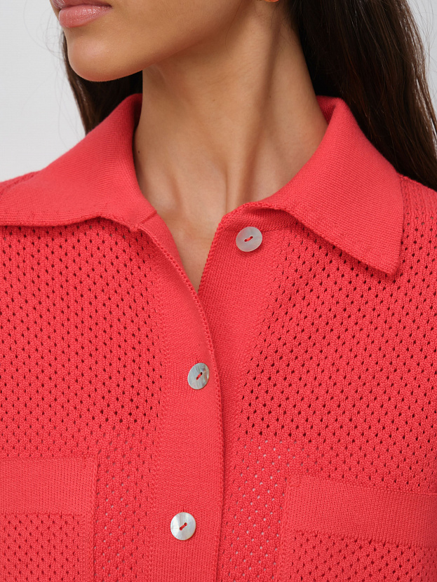 Джули кардиган трикотажный (глубокий коралловый, 44-46)