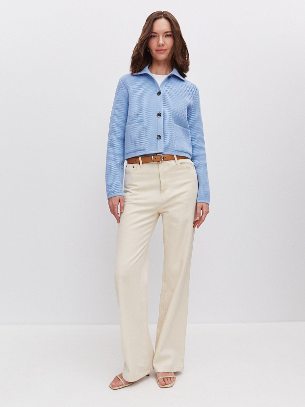 Селена жакет трикотажный (голубой, 46)