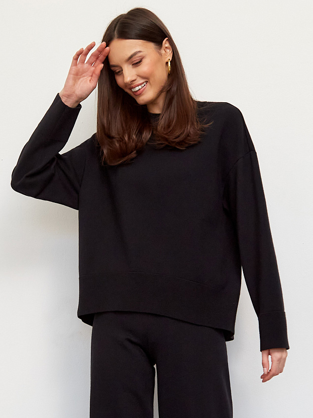 Дания джемпер трикотажный (черный, 44-46)