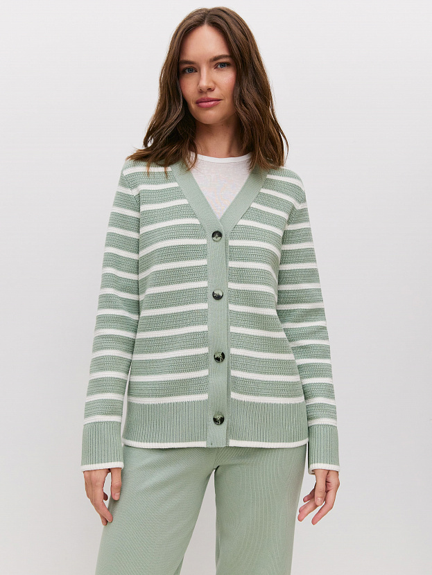 Ева кардиган трикотажный (св.зеленый, 44-46)