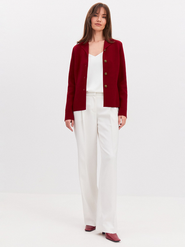 Кристи жакет трикотажный (вишневый, 46)