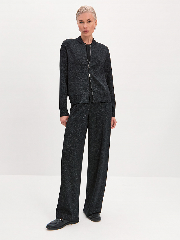 Нейс джемпер (бомбер) трикотажный (черный, 44-46)