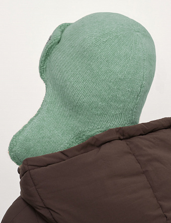 Шапка-ушанка из мохера и шерсти мериноса Стокгольм